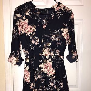 BLACK & PINK PRINT DRESS